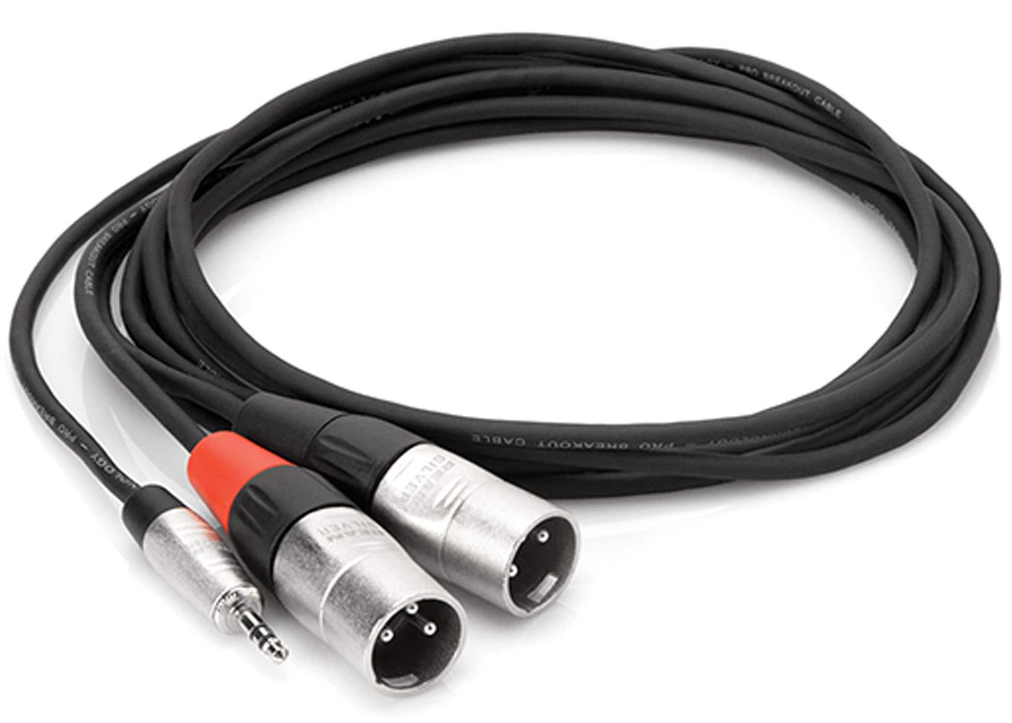 Hosa HMX Pro Stereo Breakout REAN Mini 1/8" to Dual XLR Male
