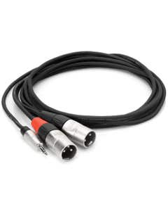 Hosa HMX-003Y Pro Stereo Breakout Cable 3.5 mm TRS-Dual XLR 3 Foot