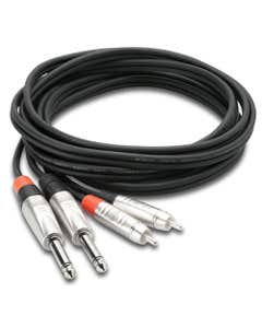 Hosa HPR Pro Stereo Interconnect Dual REAN 1/4 In TS to RCA Cables