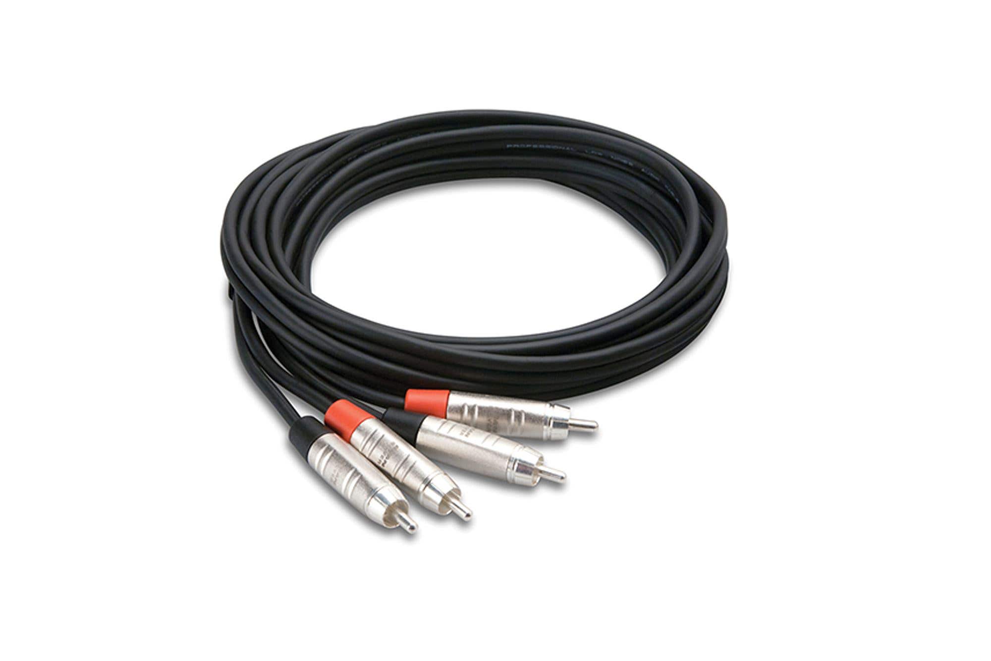 Hosa HRR-005X2 Pro Stereo Interconnect Dual REAN RCA to Same 5Ft