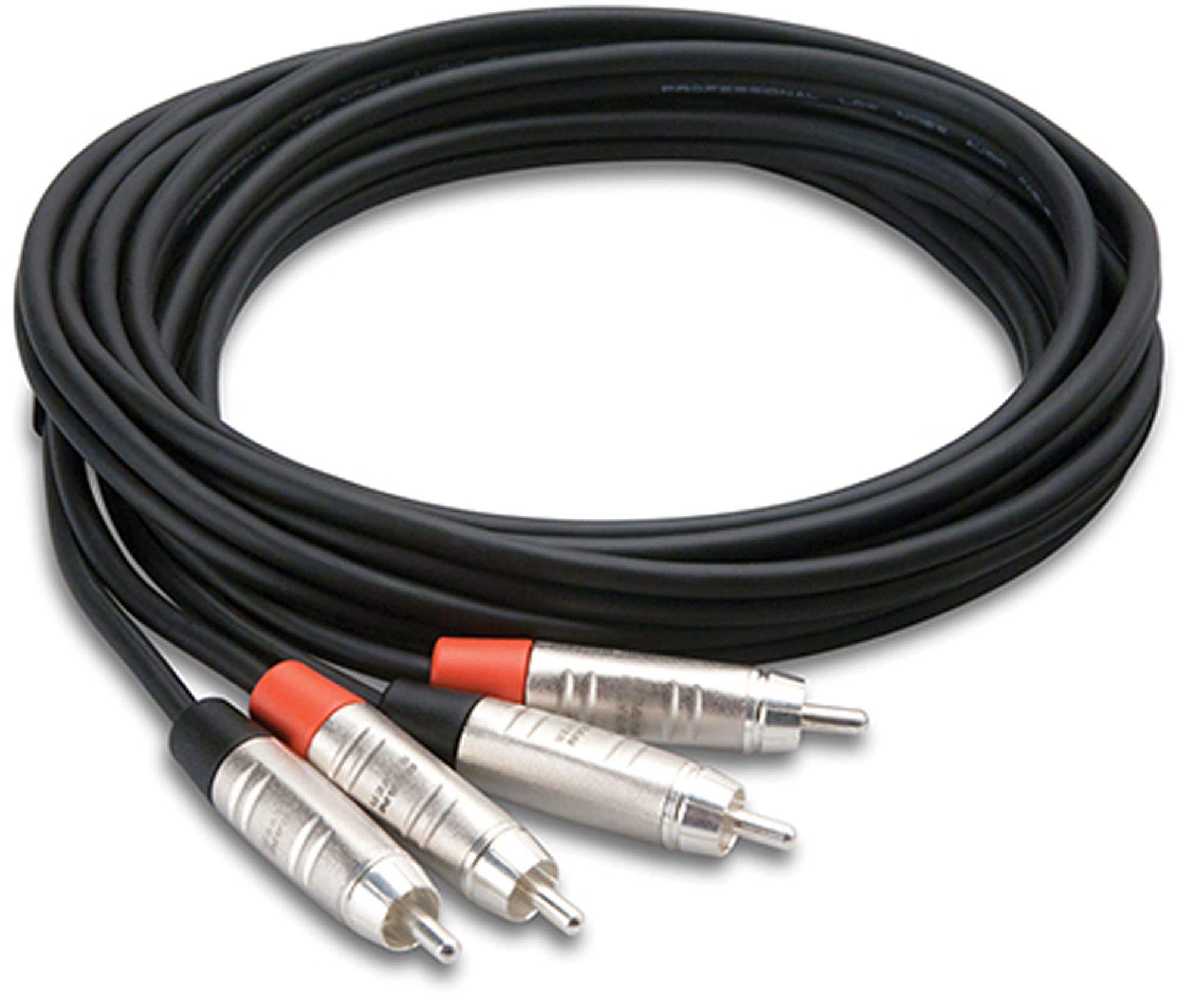 Hosa HRR-050X2 Pro Stereo Interconnect Dual REAN RCA to Same
