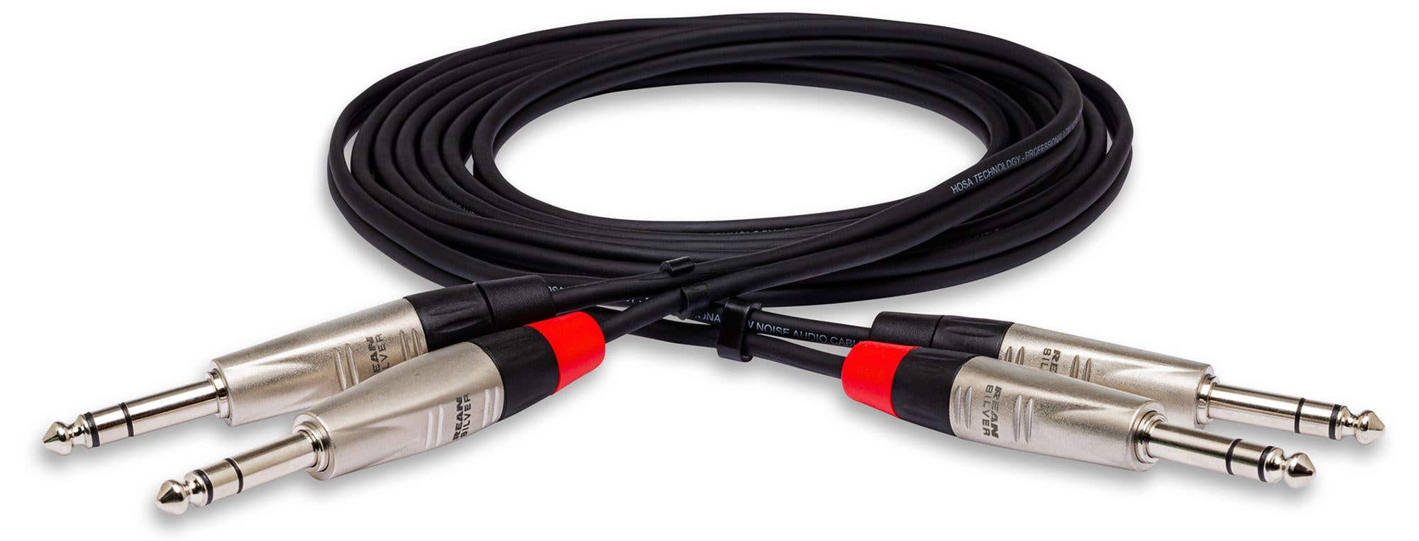 Hosa HSS-001.5X2 Pro Stereo Interconnect Dual REAN 1/4" TRS to Same