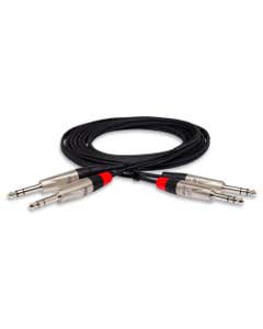 Hosa HSS-003X2 Pro Stereo Interconnect Dual REAN 1/4" TRS to Same