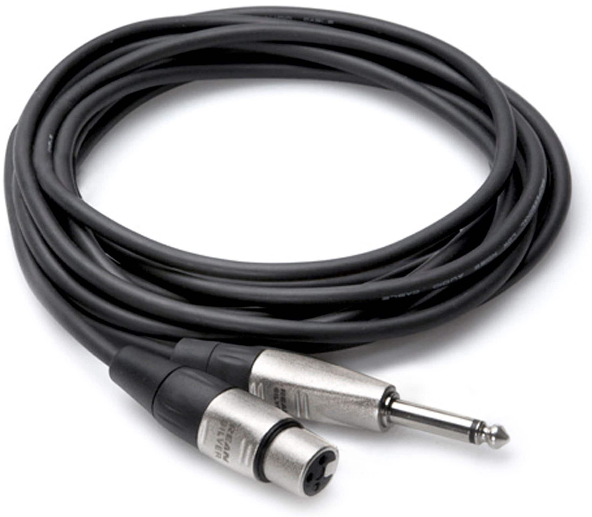 Hosa HXP-020 Pro unbalanced Interconnect REAN XLR3F to 1/4" TS
