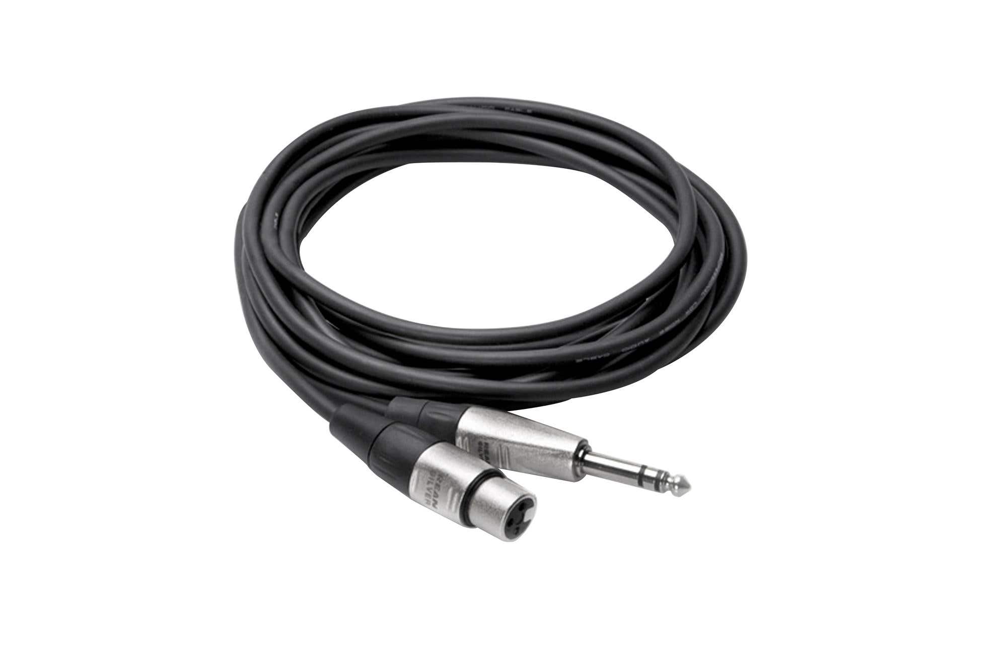 Hosa HXS003 Pro Balanced Interconnect REAN XLR3F to 1/4 in TRS 3 ft