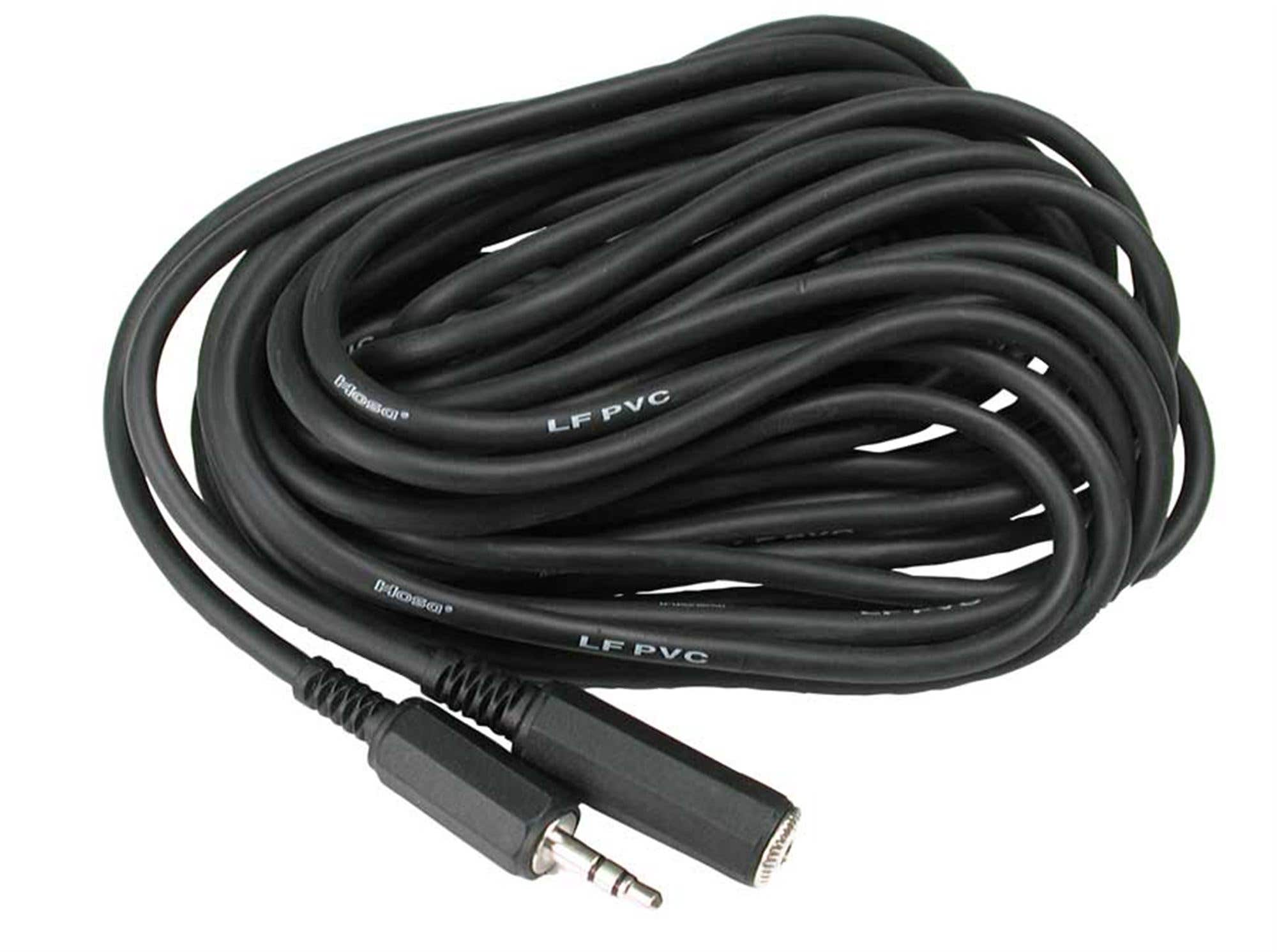 Hosa MHE125 Headphone Adaptor 1/8 Inch TRS to 1/8 Inch 25'