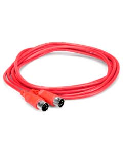 Hosa MID-315RD 15' Red MIDI Cable