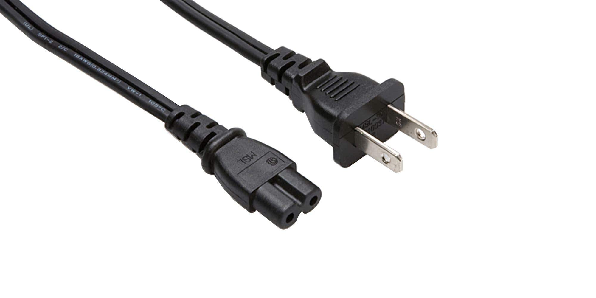 Hosa PWP-426 Power Cord IEC C7 to NEMA 1-15P 8 Foot