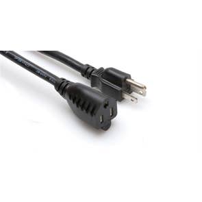Hosa PWX425 Power Extension Cord NEMA 515R to NEMA 515P 25 Foot