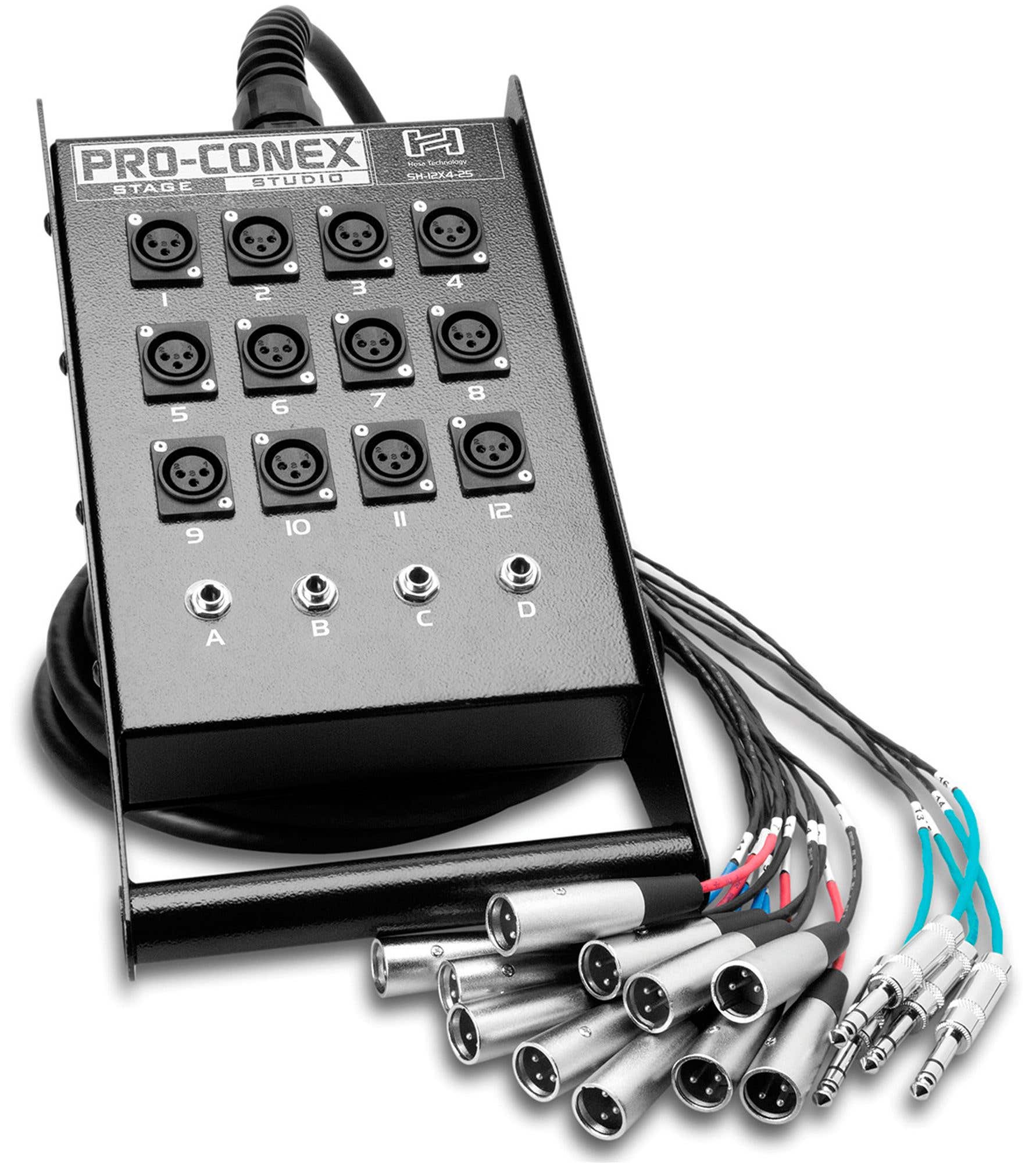 Hosa SH-12X4-25 Pro-Conex Stage Box Snake