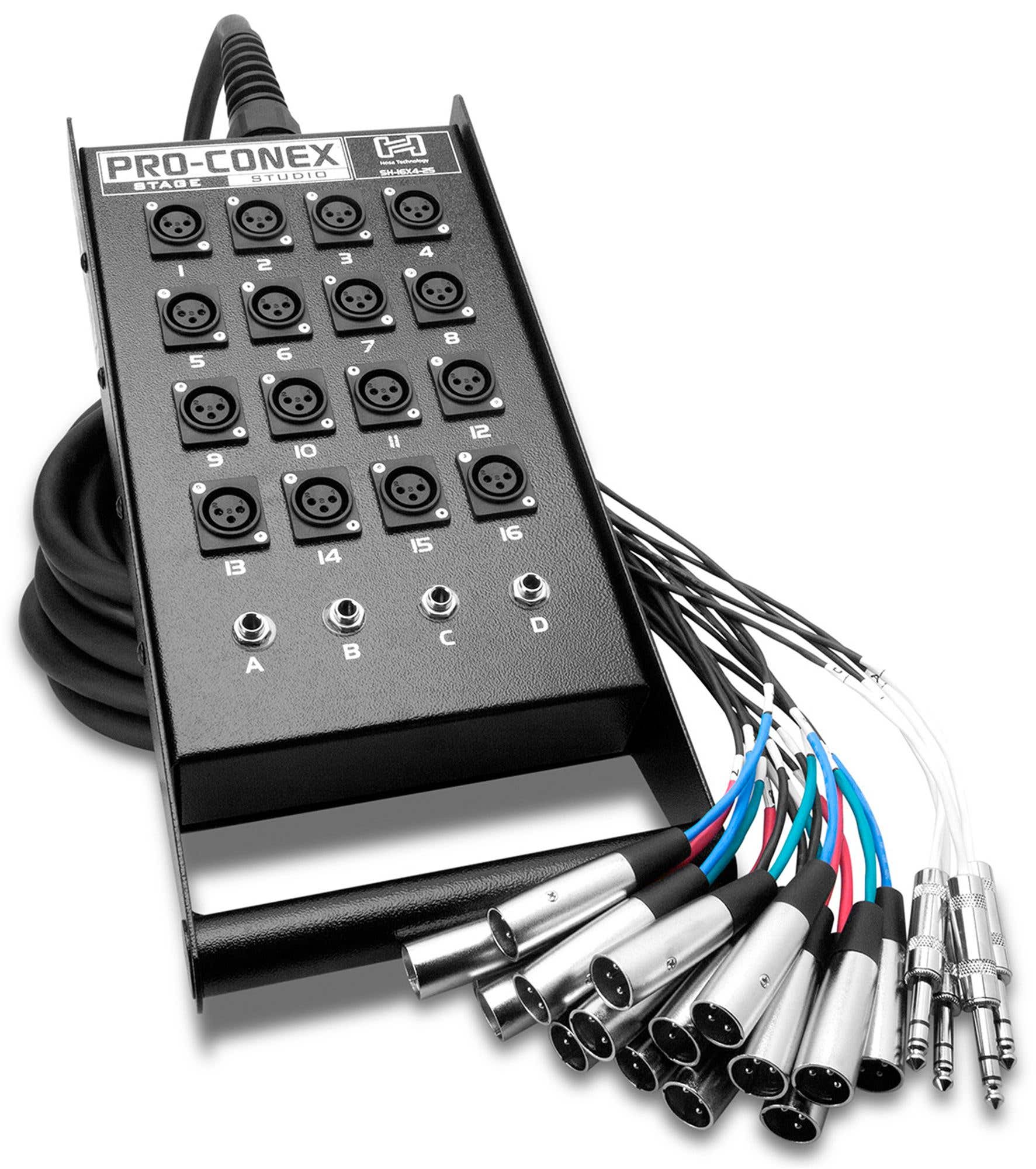Hosa SH-16X4-25 Pro-Conex Stage Box Snake XLR x 1/4" TRS