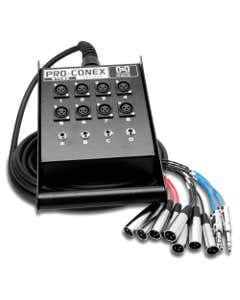 Hosa SH-8X4 Pro-Conex Stage Box Snake XLR x 1/4" TRS