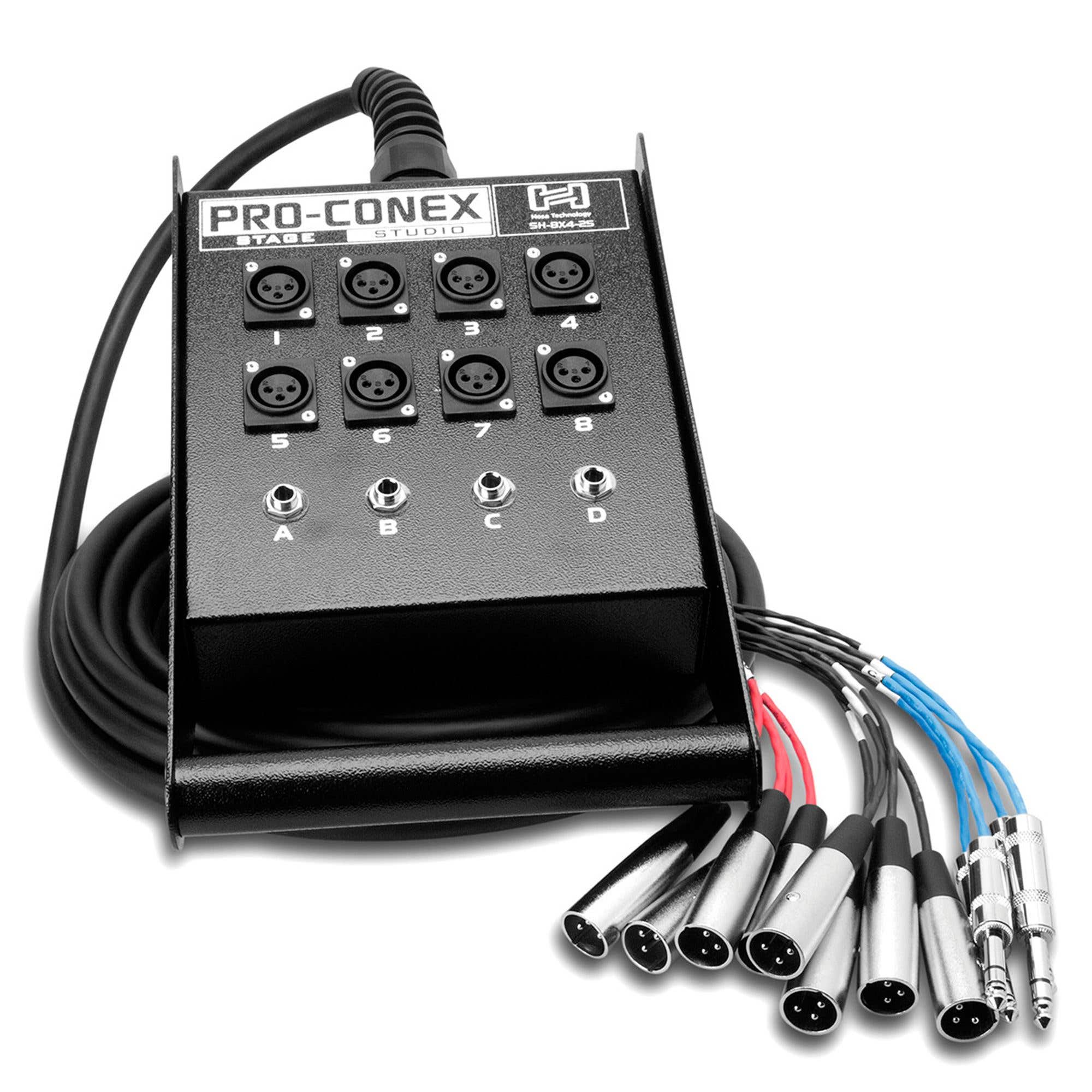 Hosa SH-8X4-50 Pro-Conex Stage Box Snake XLR x 1/4" TRS