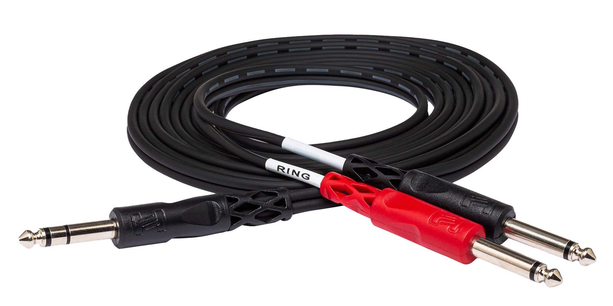 Hosa STP201 Insert Cable 1/4 in TRS to Dual 1/4 in TS 1 Meter