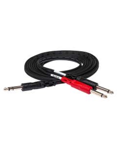 Hosa STP201 Insert Cable 1/4 in TRS to Dual 1/4 in TS 1 Meter