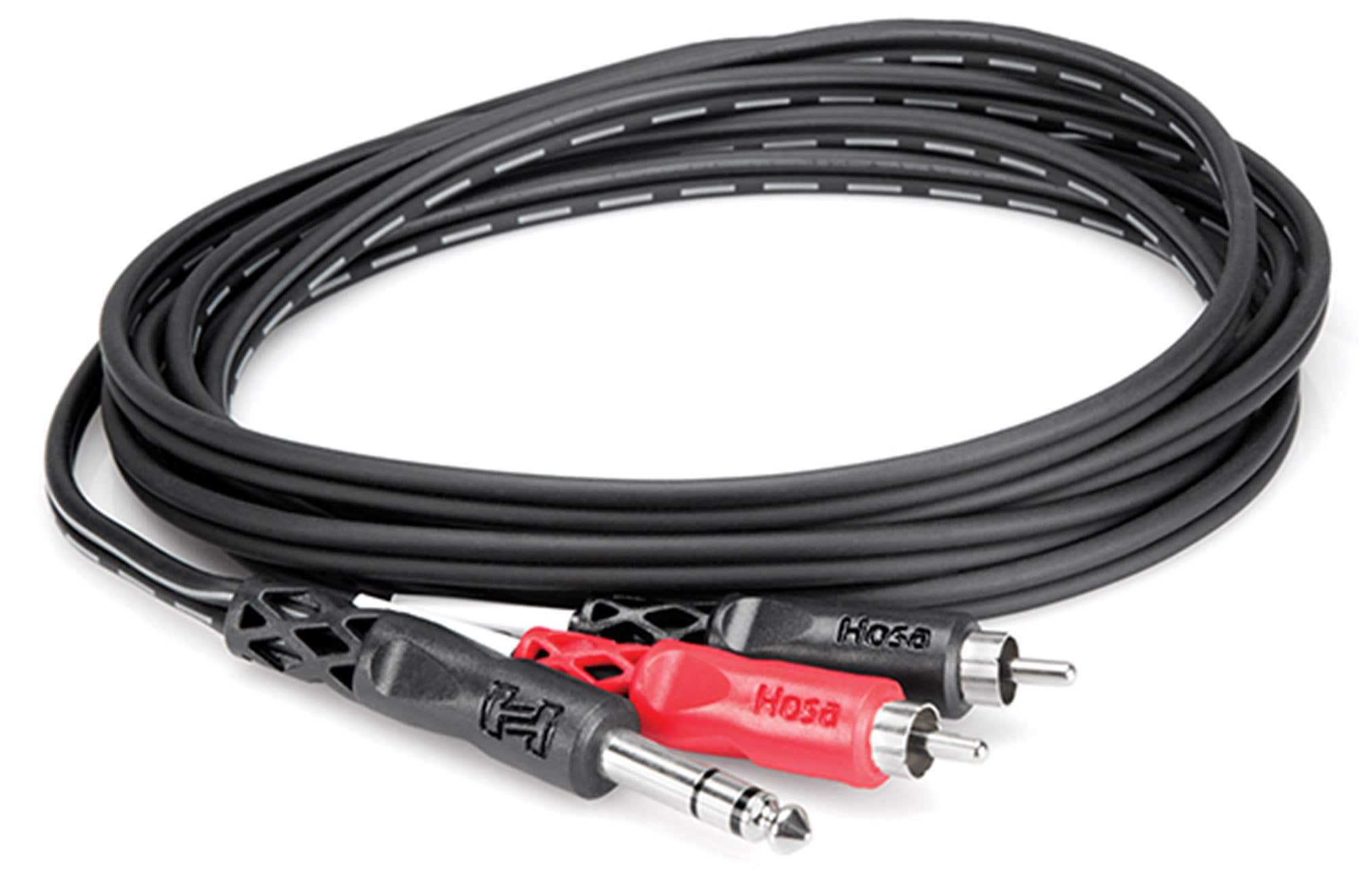 Hosa TRS202 Insert Cable 1/4 Inch TRS to Dual RCA 2 Meter