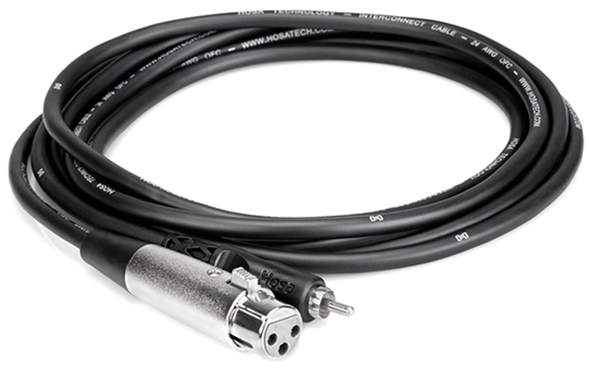 Hosa XRF-103 Unbalanced Interconnect Cable XLR3F to RCA 3 Foot