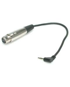 Hosa XVS Camcorder Micrphone Cable XLR3F to Right Angle 3.5mm TRS