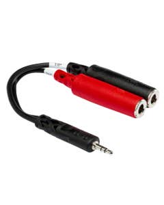 Hosa Stereo Breakout 3.5 mm TRS to Dual 1/4 Inch TS Female