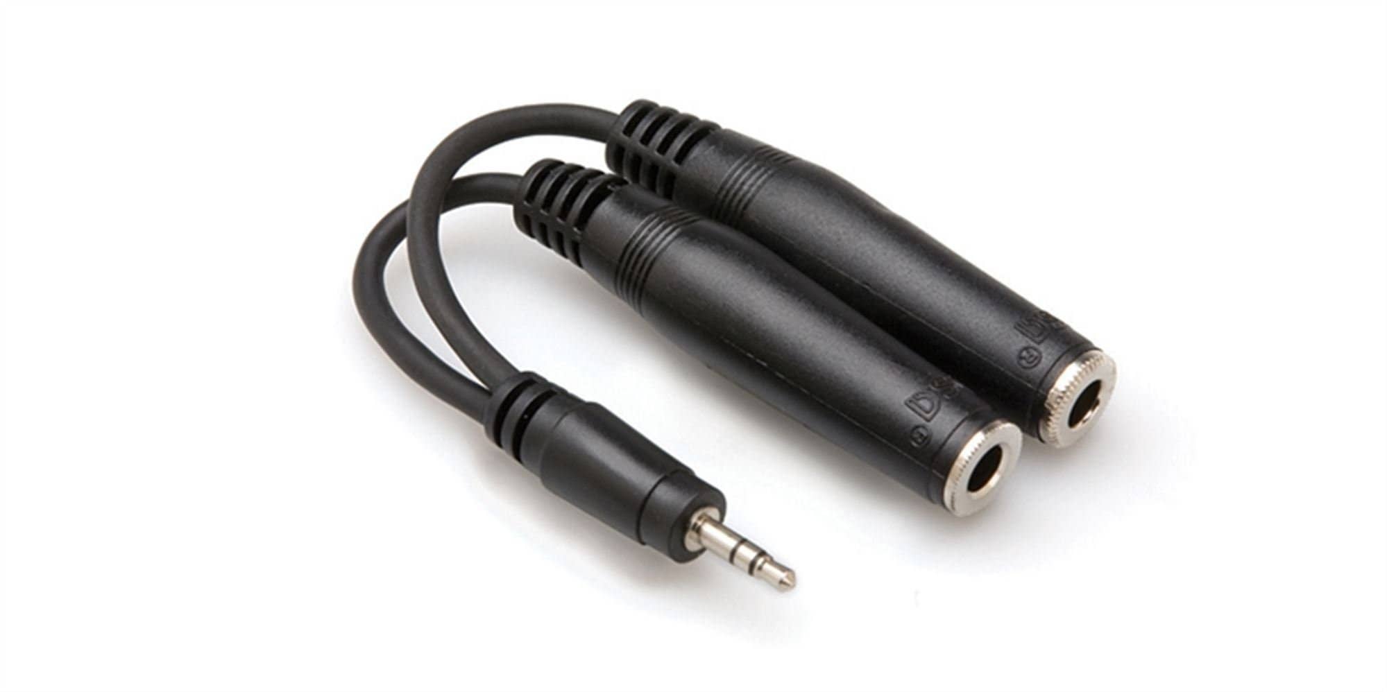 Hosa Y Cable 3.5 mm TRS to Dual 1/4 Inch TRS Female