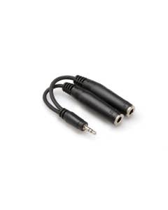 Hosa Y Cable 3.5 mm TRS to Dual 1/4 Inch TRS Female