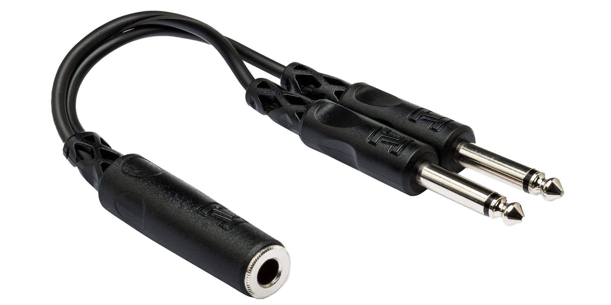 Hosa Y Cable 1/4 Inch TS Female to Dual 1/4 Inch TS