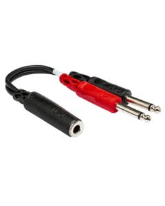 Hosa Stereo Breakout 1/4 Inch TRSF to Dual 1/4 Inch TS