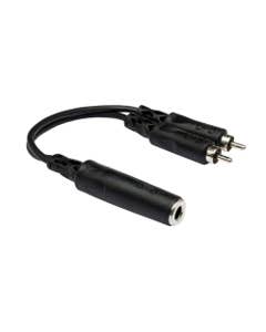 Hosa Y Cable 1/4 in TSF to Dual RCA