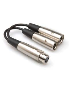 Hosa Y Cable XLR3F to Dual XLR3M 6 in