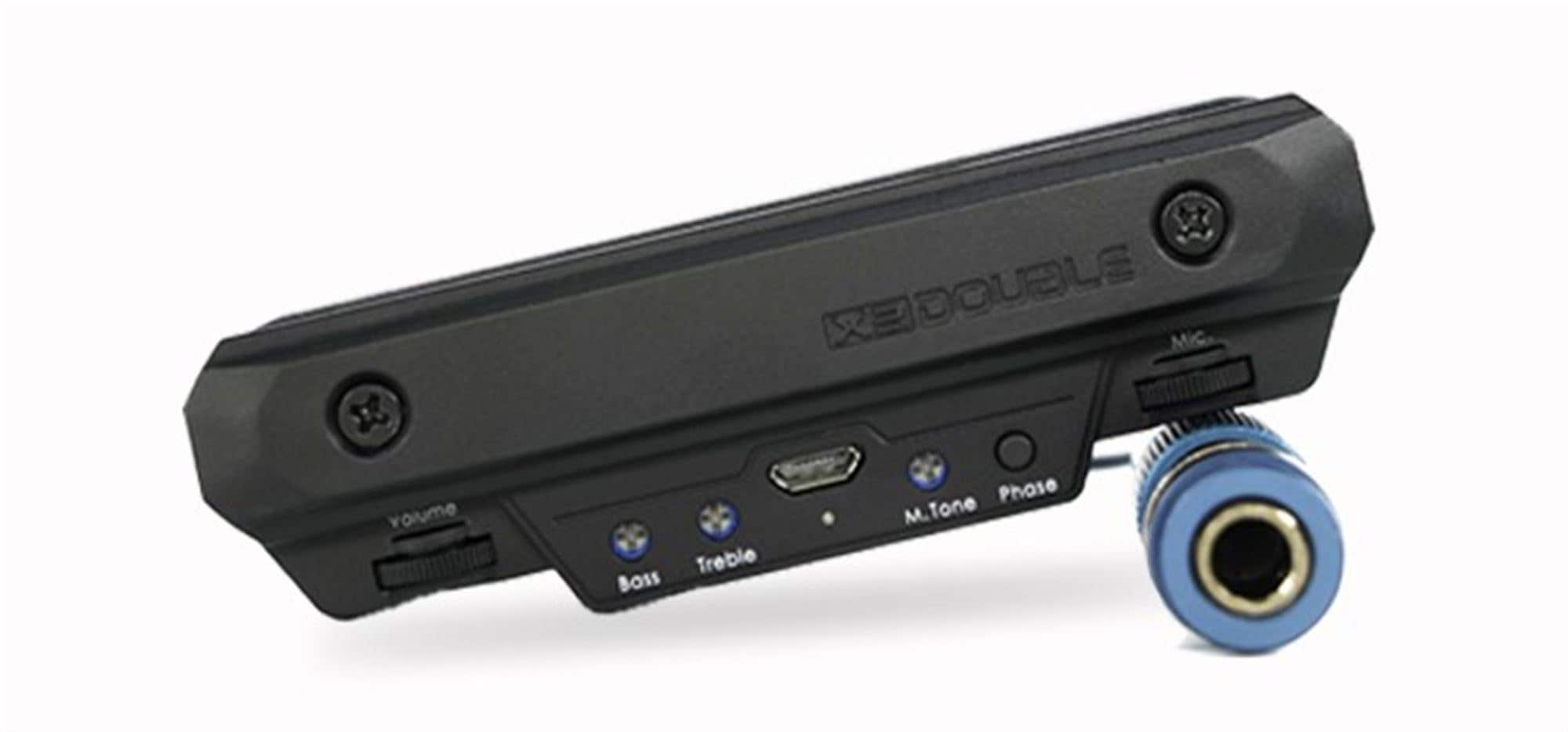 Double XO Soundhole Dual Magnetic Coil and Mic Guitar Preamp
