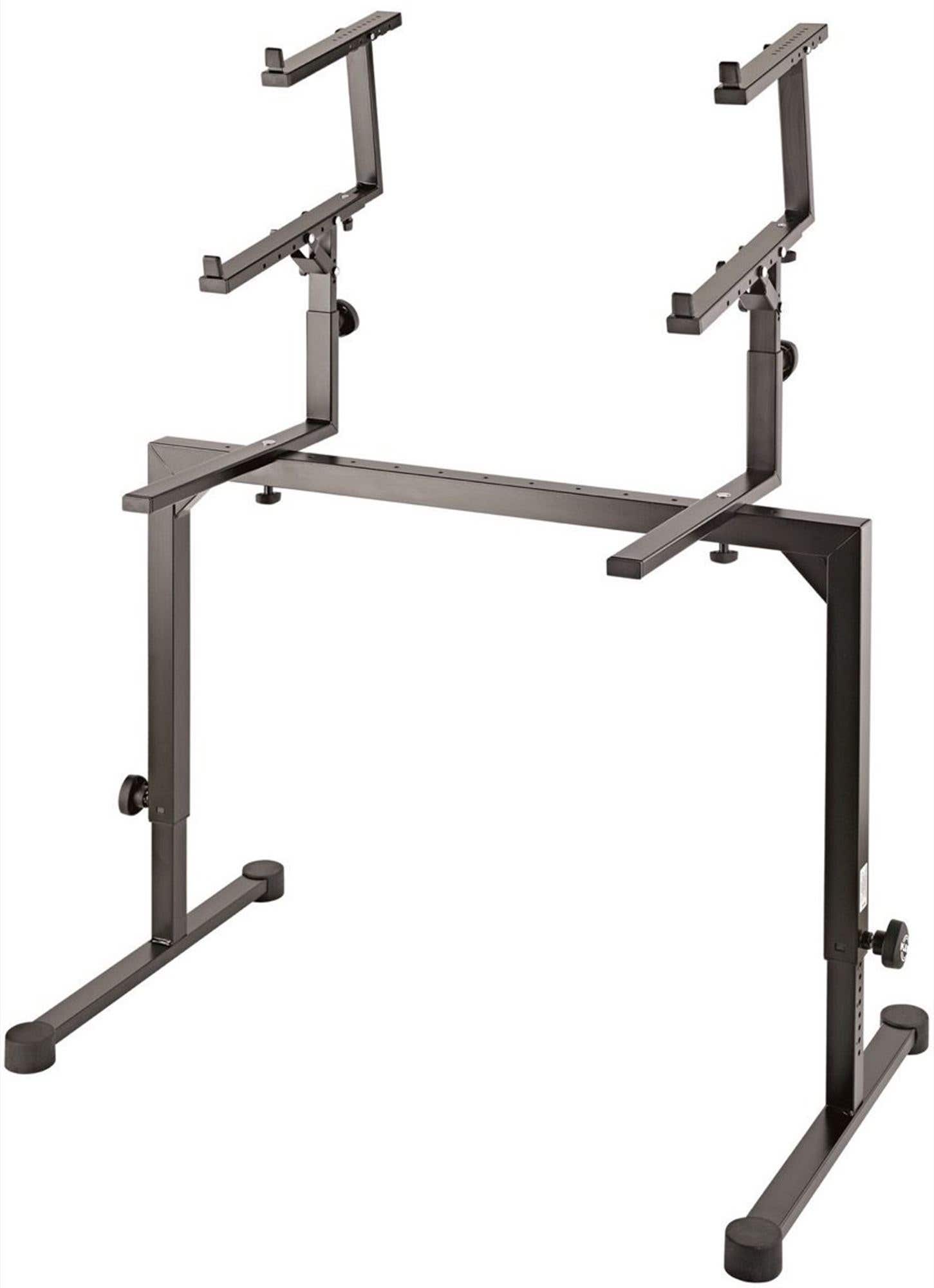 K&M Omega Pro Keyboard Stand with 2nd and 3rd Tier Black