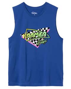Kramer Checkered Flag Cutoff Tee Blue