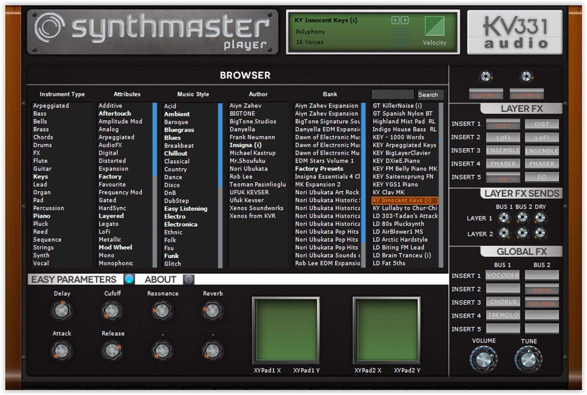 KV331 Audio SynthMaster Player Software Synthesizer - Download