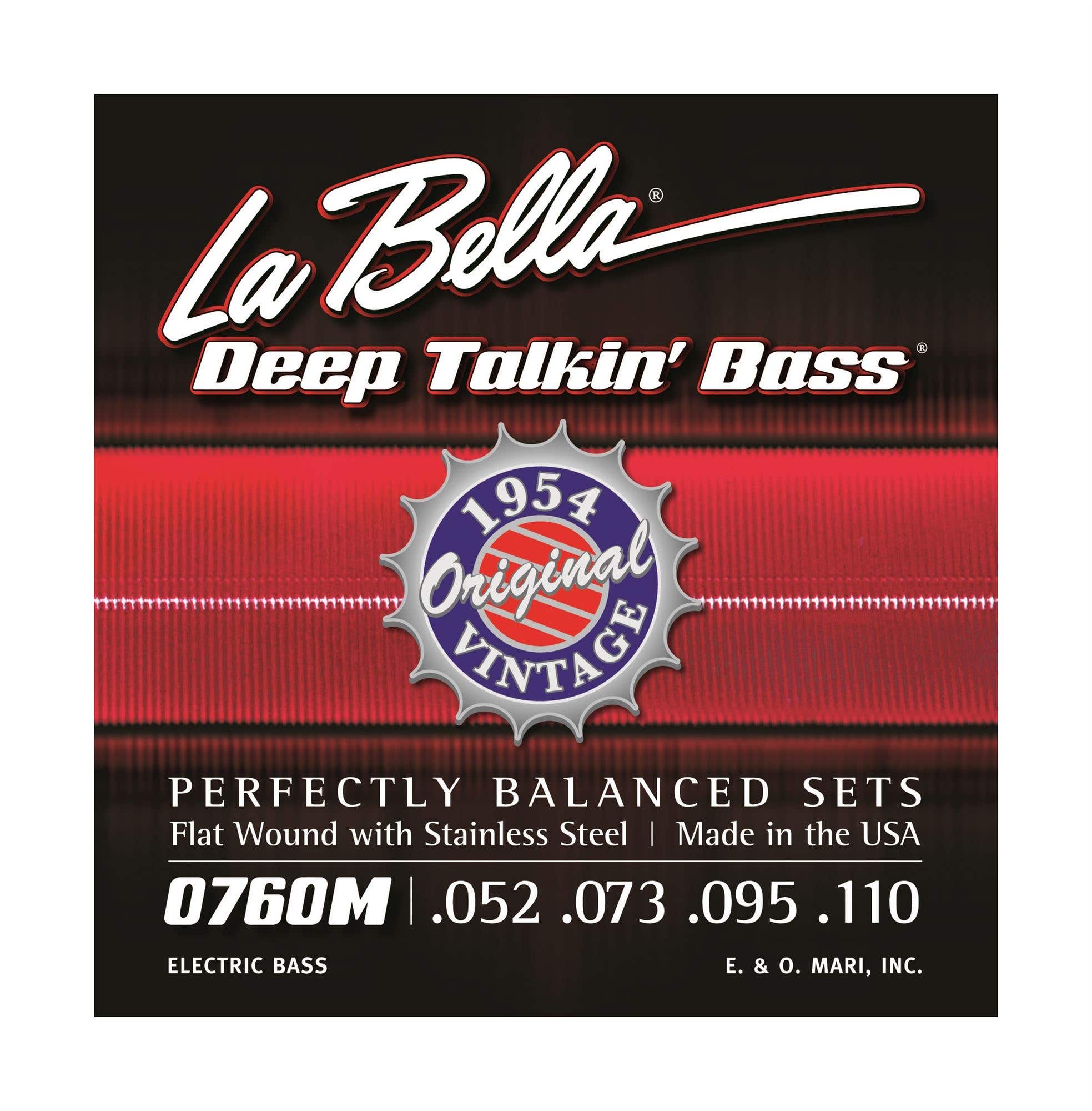 La Bella 0760M Deep Talkin' Bass Strings 1954 Stainless Flat Wound