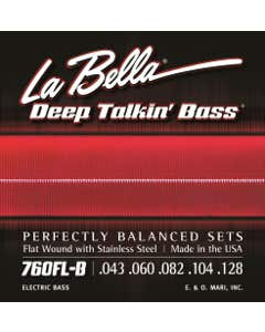 La Bella 760FL-B Deep Talkin' 5 String Bass Strings Flat Wound Light