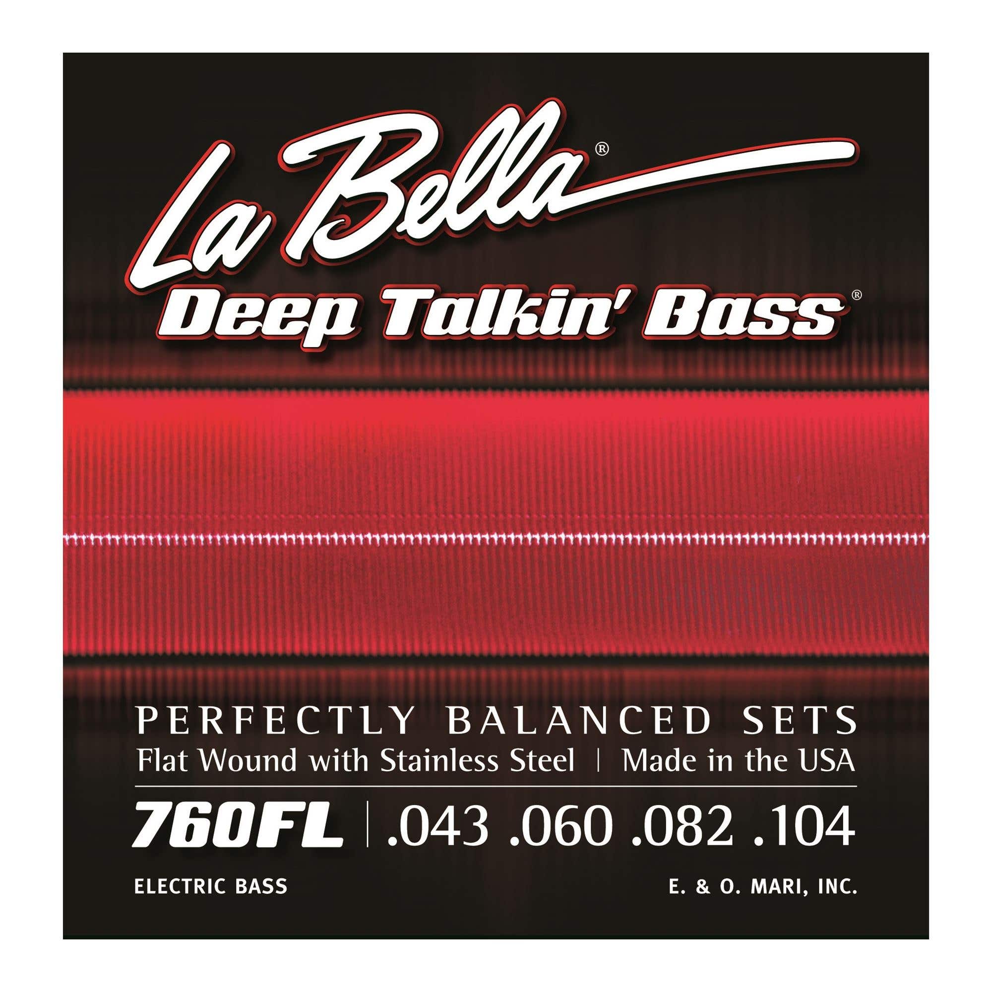 La Bella 760FL Deep Talkin' Bass Guitar Strings Flat Wound