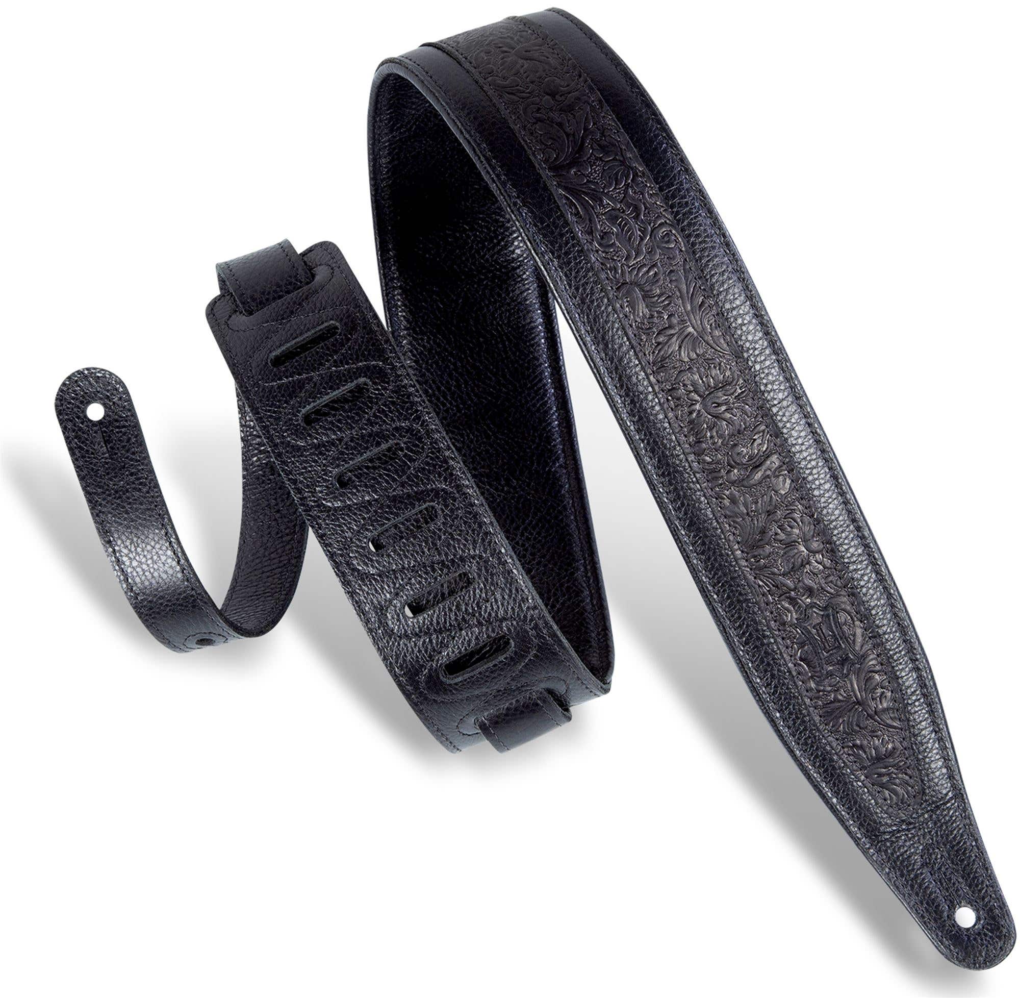 Levys M317FG-BLK Leather Guitar Strap Black