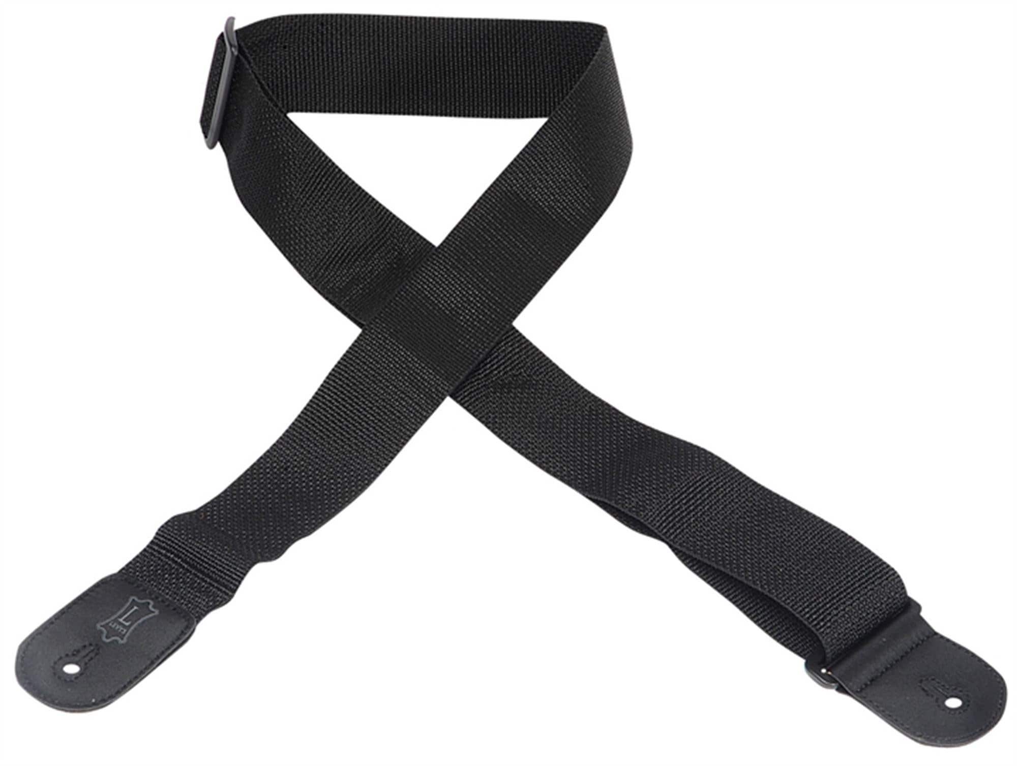 Levys M8POLYBLK 2 Inch Guitar Strap Black
