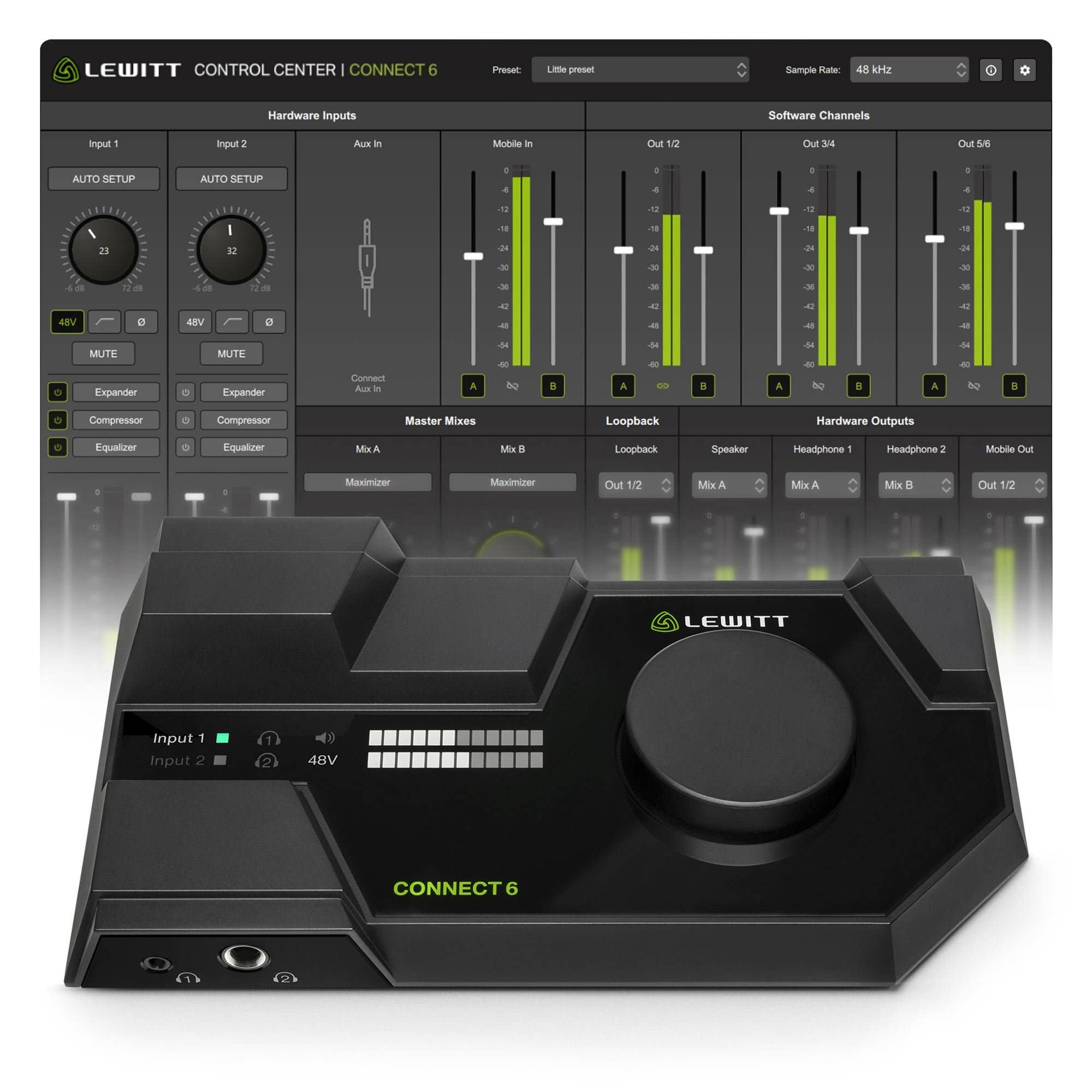 Lewitt Audio Connect 6 DSP Powered USB Interface
