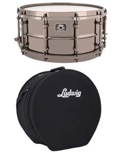 Ludwig Universal 6.5x14 Black Nickel Over Brass Shell Snare Drum