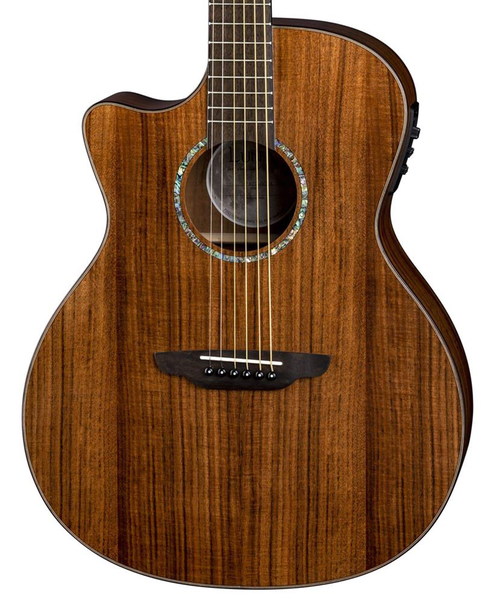 Luna High Tide Grand Concert Acoustic Electric Guitar Left Hand