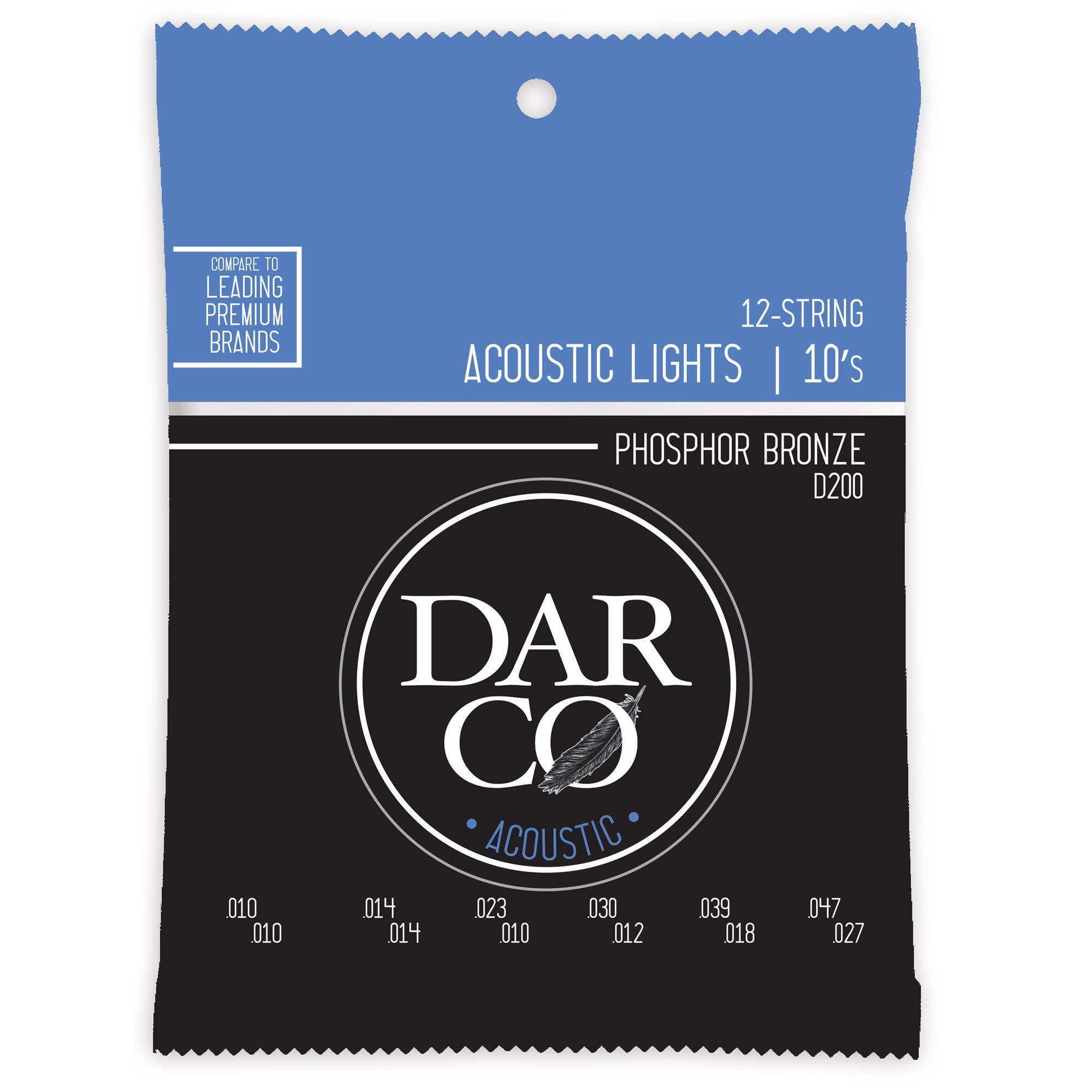 Darco D200 12-String Phosphor Bronze Acoustic Set