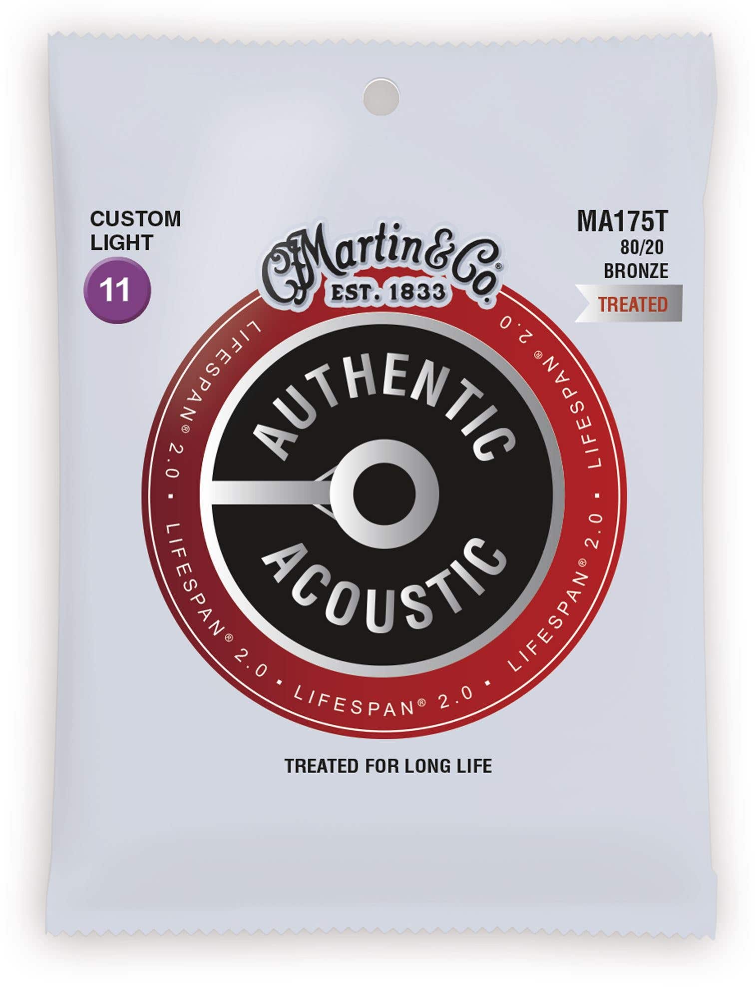 Martin MA140T Authentic Acoustic Lifespan 2.0 80/20 Bronze Strings