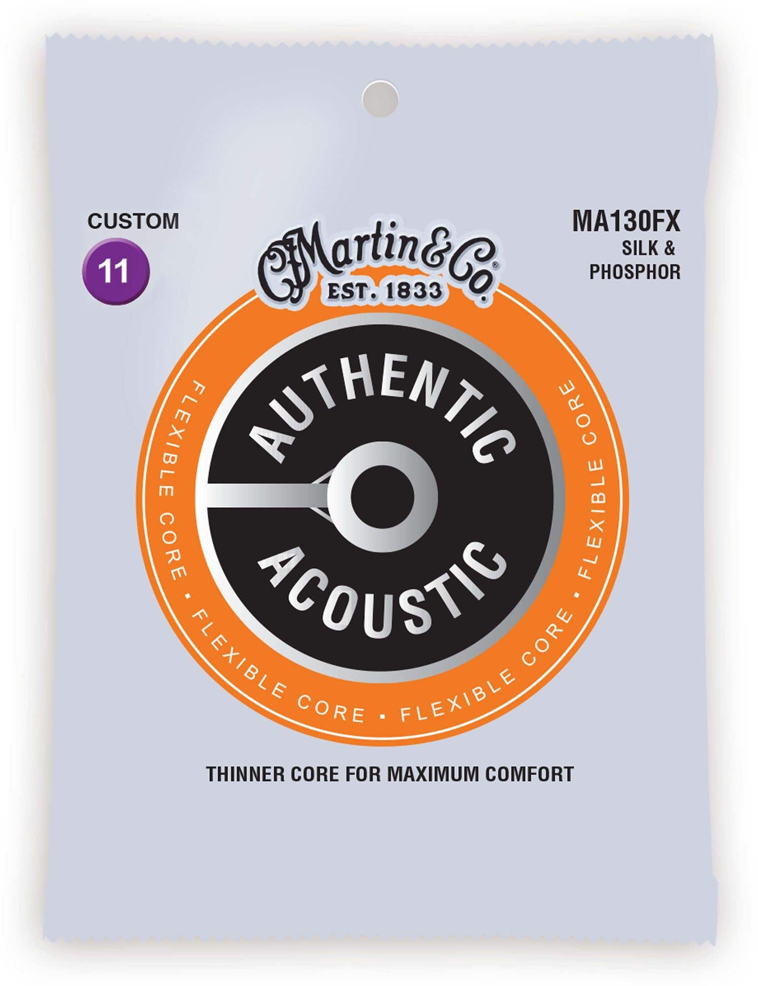 Martin MA130FX Authentic Acoustic Flexible Core Acoustic Strings