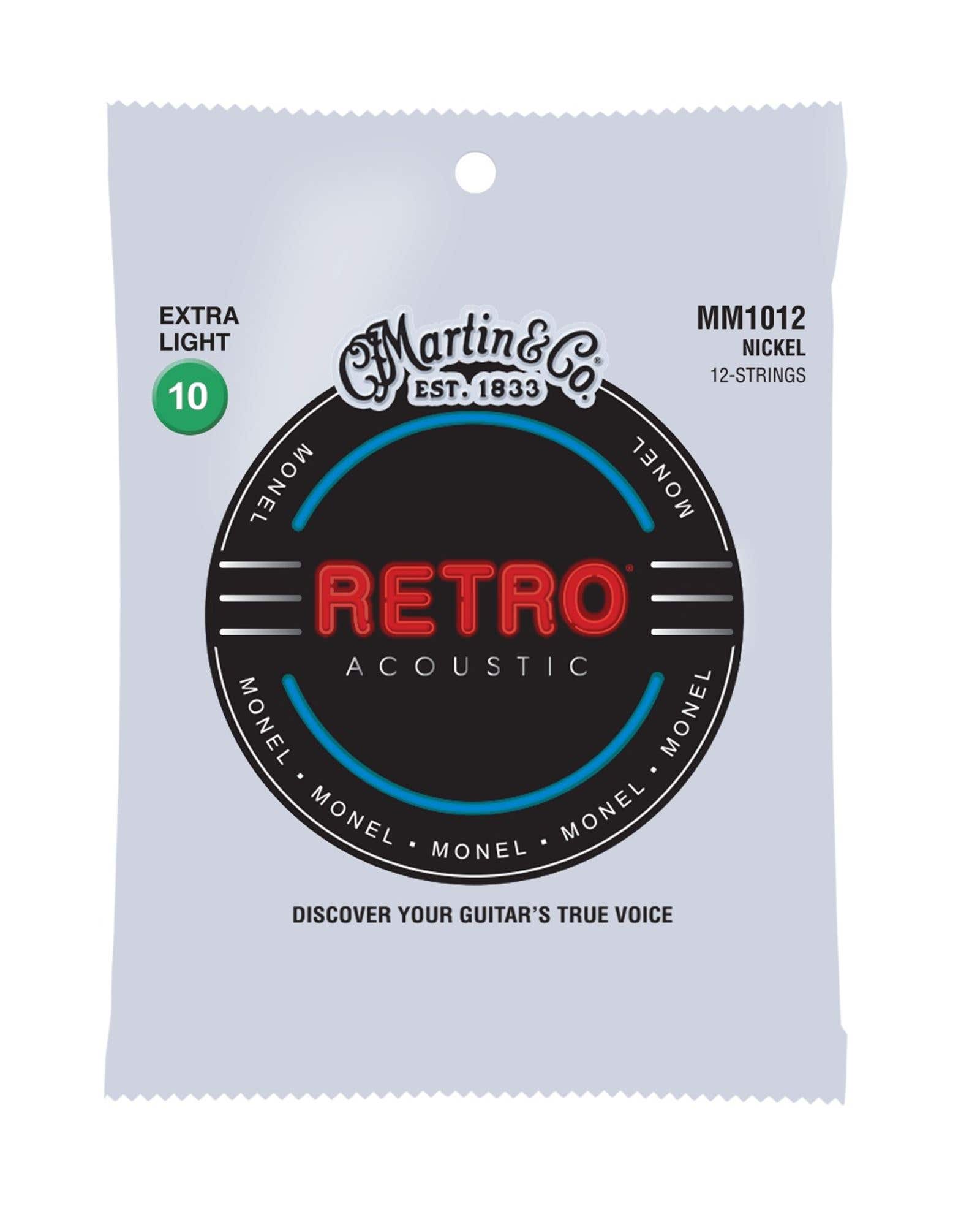 Martin 41Y19MM1012 Retro Monel 12-String Acoustic Guitar Strings