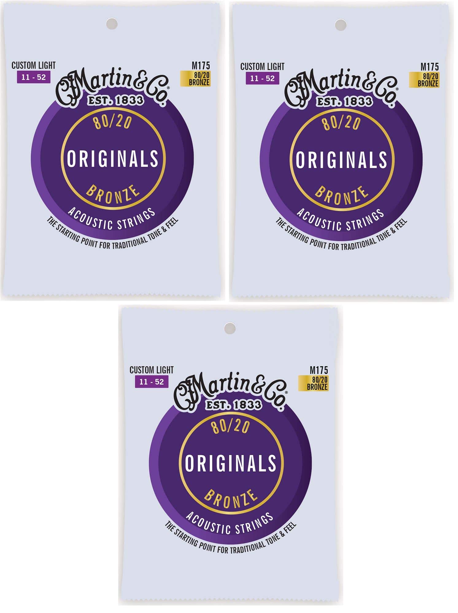 Martin Original Acoustic Guitar Strings 80/20 Bronze