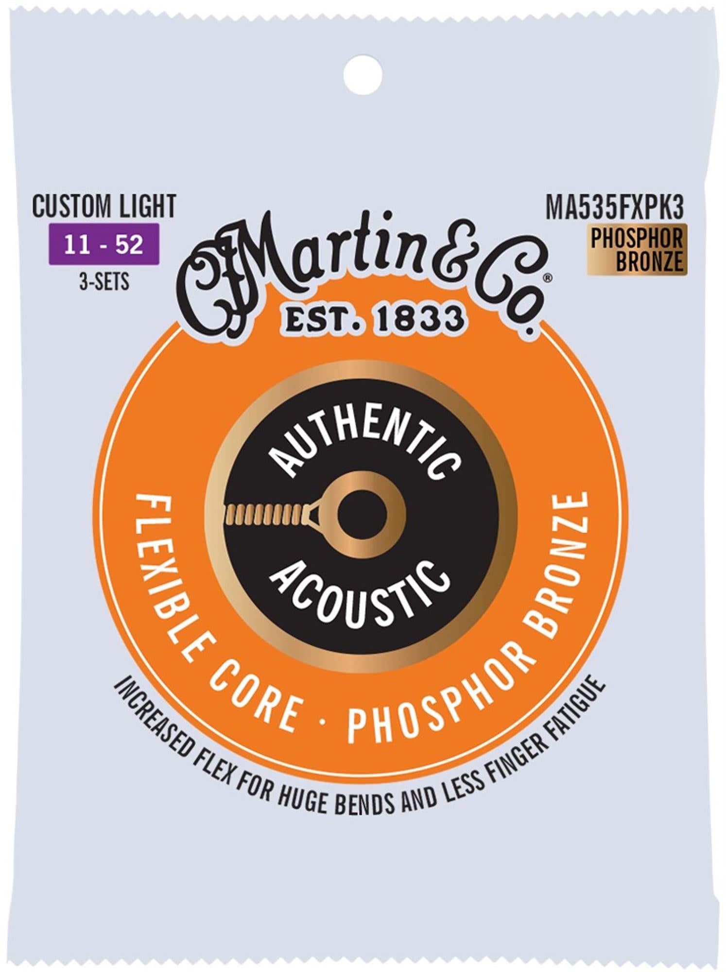Martin Flexible Core Phosphor Bronze Acoustic Strings