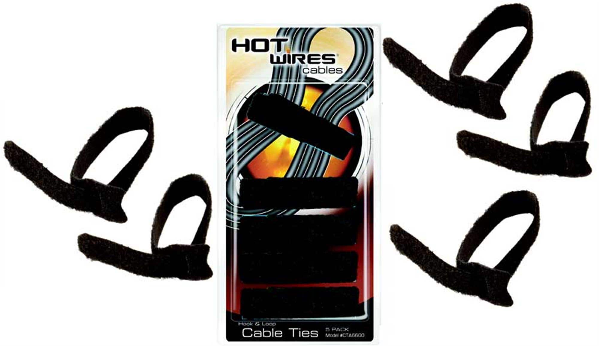 On Stage CTA6600 Velcro Cable Ties 5 Pack Black