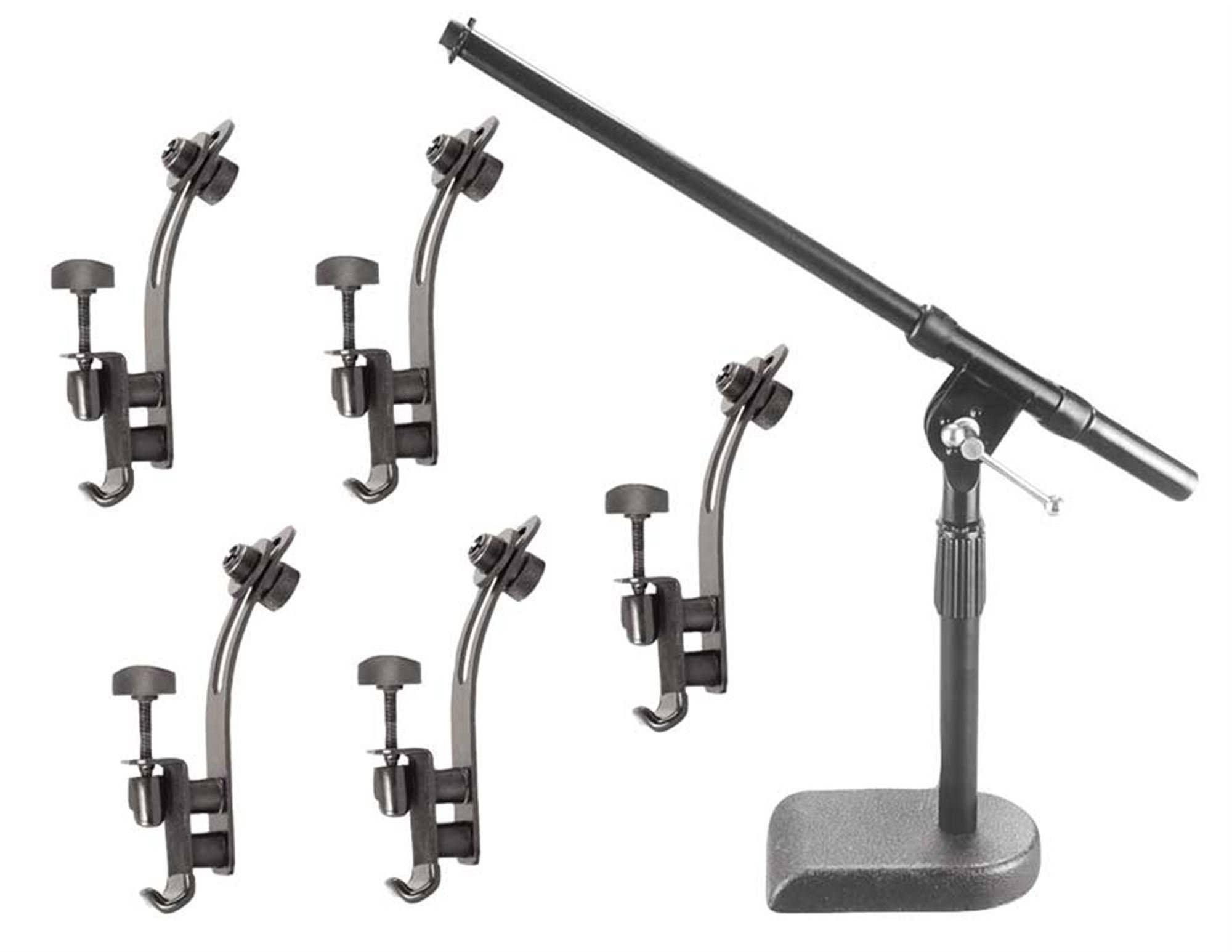 On Stage Drum Set Microphone Stand and Drum Clip Package
