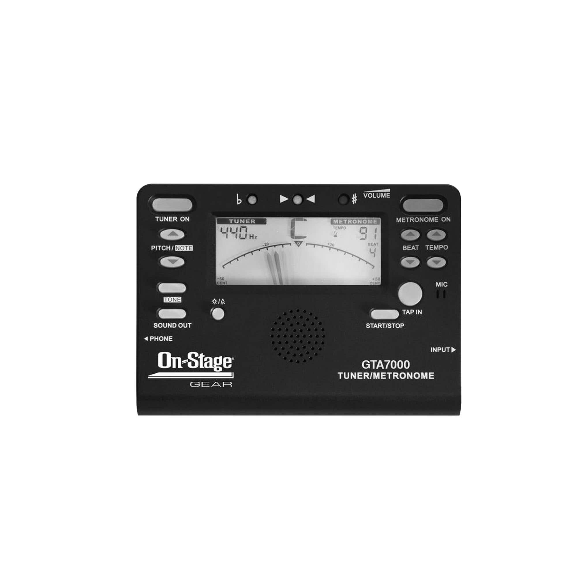 On Stage GTA7000 Chromatic Tuner Metronome Tone Generator